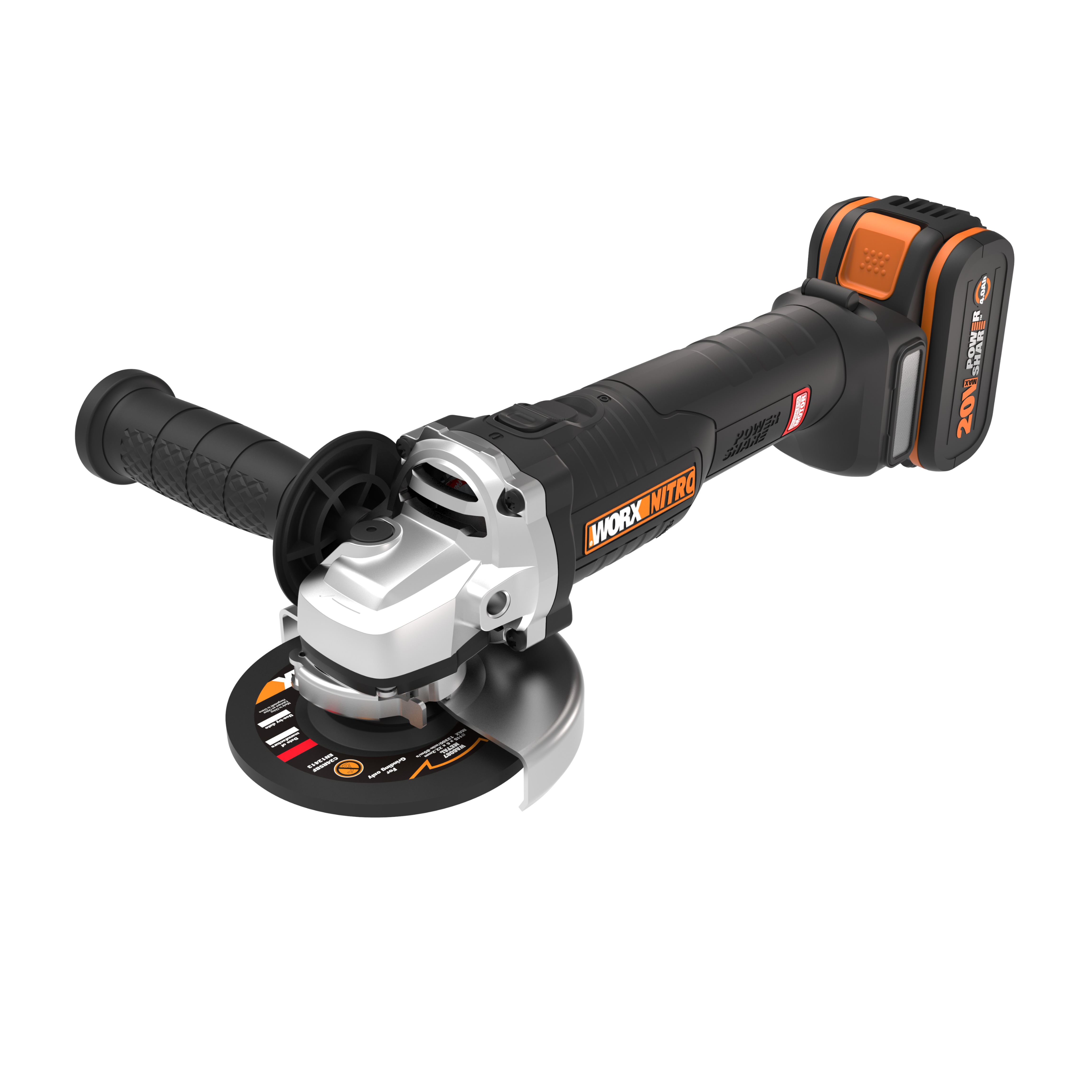Worx WX813 - Amoladora Brushless 115mm 20V 2Ah 2 bat